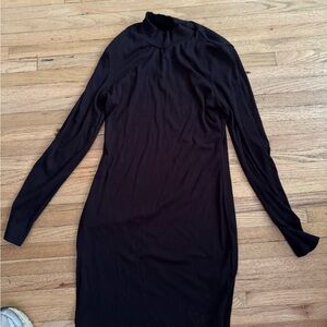 Elegant Black Long Sleeve Dress